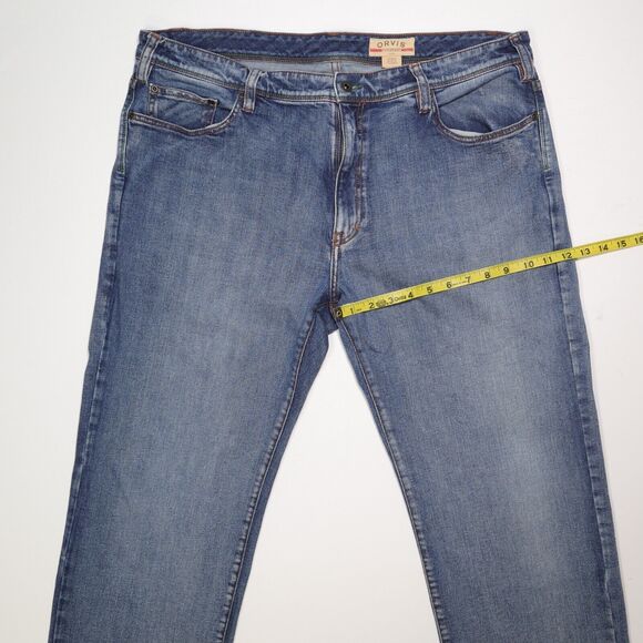 Orvis 5 Pocket Jeans 2XM2 Trust Your Fly Royal Wulff Flex Denim Mens 40 x 28.5 - Picture 10 of 10